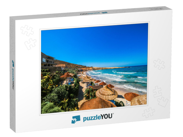 Wonderful Landscape of the Tunisian Beach. Taken At Hamma... Jigsaw Puzzle