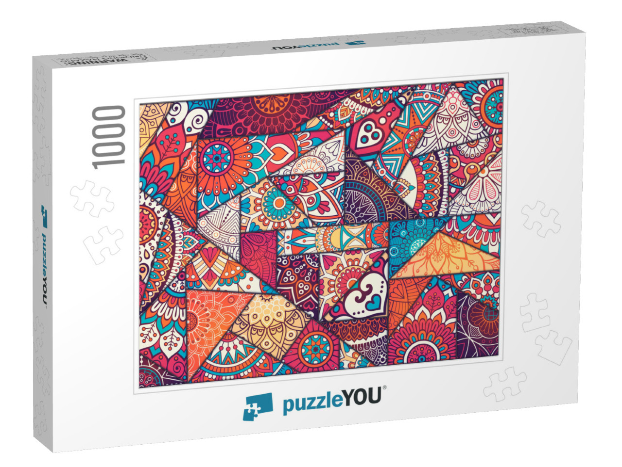 Patchwork Pattern. Vintage Decorative Elements. Hand Draw... Jigsaw Puzzle with 1000 pieces