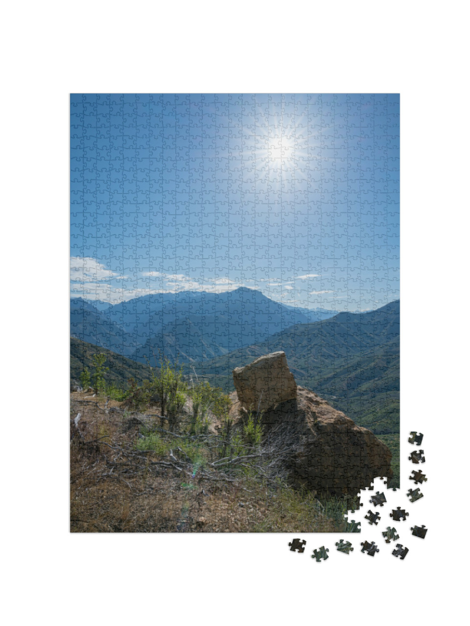 Scenic Road in Kings Canyon National Park in the Usa... Jigsaw Puzzle with 1000 pieces