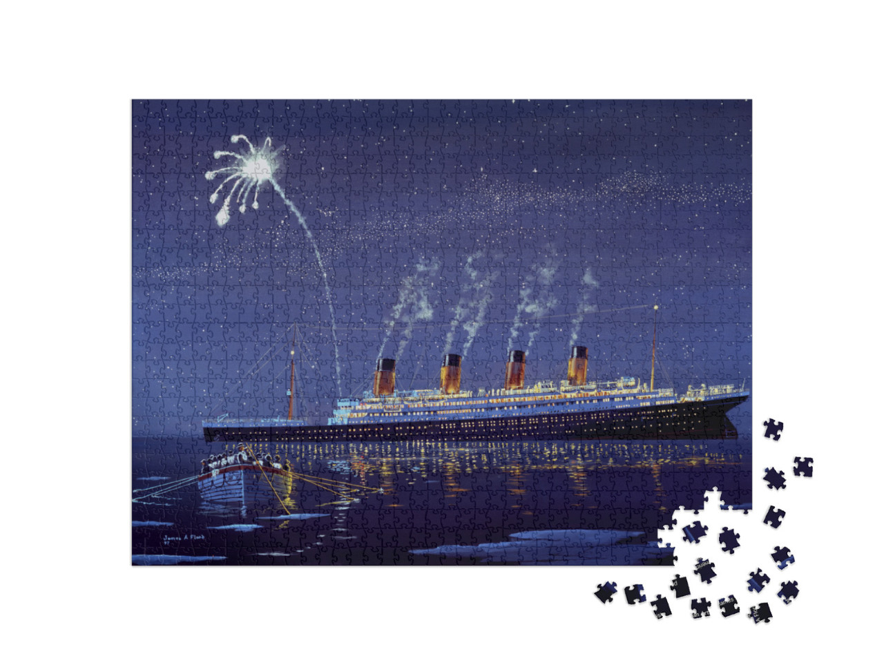 Titanic Sinking Jigsaw Puzzle with 1000 pieces