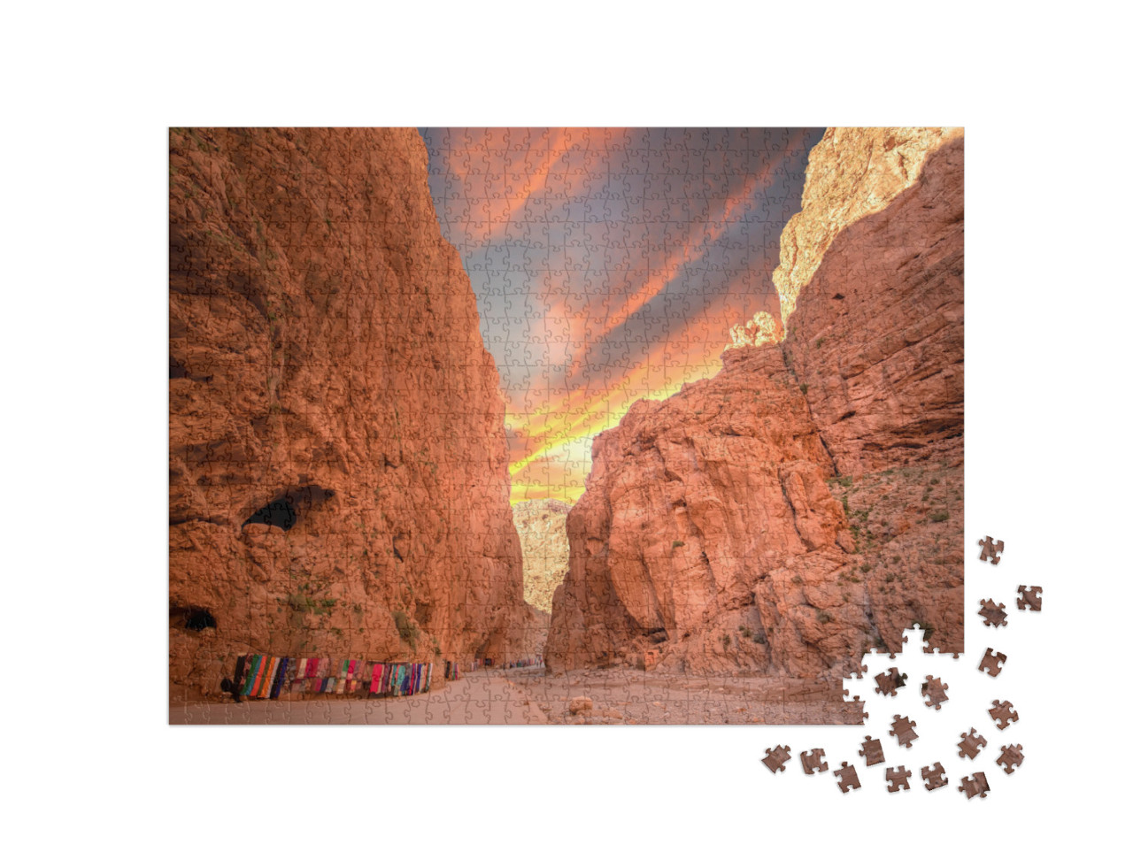 Todgha Gorge or Gorges Du Toudra is a Canyon in High Atla... Jigsaw Puzzle with 1000 pieces