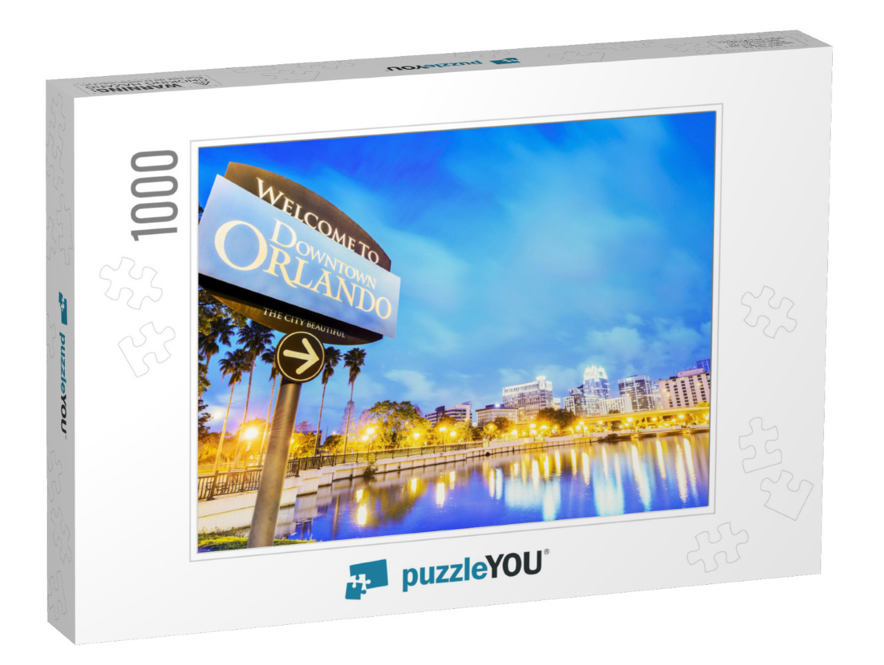 Downtown Orlando. City Skyline. Located in Lake Eola Park... Jigsaw Puzzle with 1000 pieces