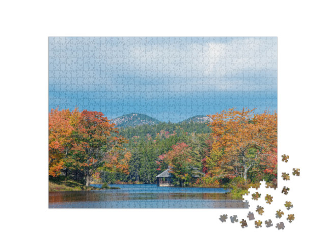 Autumn in Maine, Acadia National Park... Jigsaw Puzzle with 1000 pieces