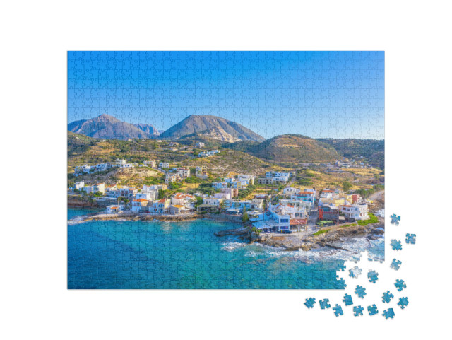 Small Traditional Fishing Village of Mochlos, Crete, Gree... Jigsaw Puzzle with 1000 pieces