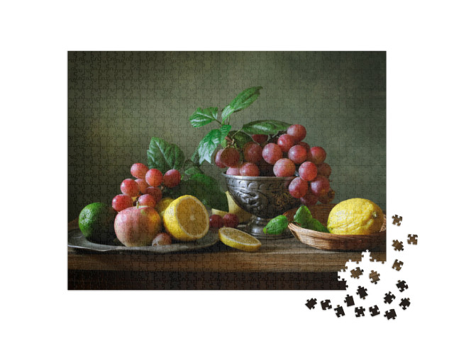 Still Life with Fruit... Jigsaw Puzzle with 1000 pieces