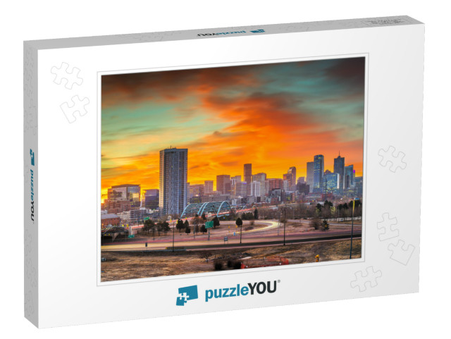 Denver, Colorado, USA Downtown City Skyline At Dawn... Jigsaw Puzzle