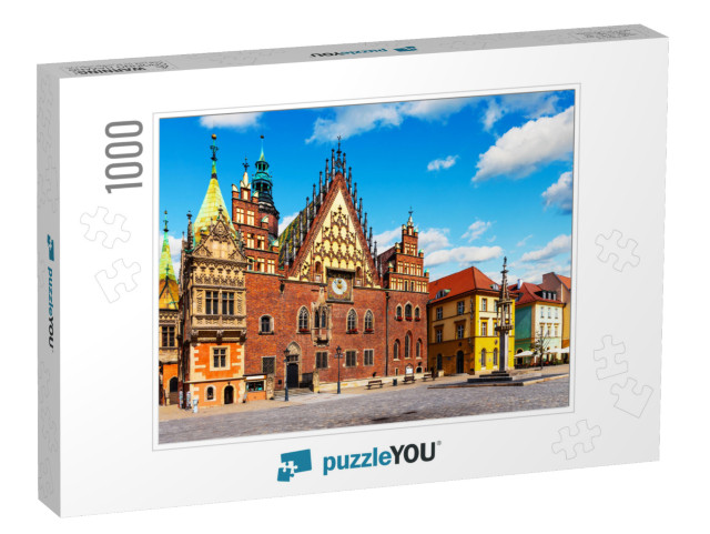 Scenic Summer View of the Ancient City Hall Building At t... Jigsaw Puzzle with 1000 pieces