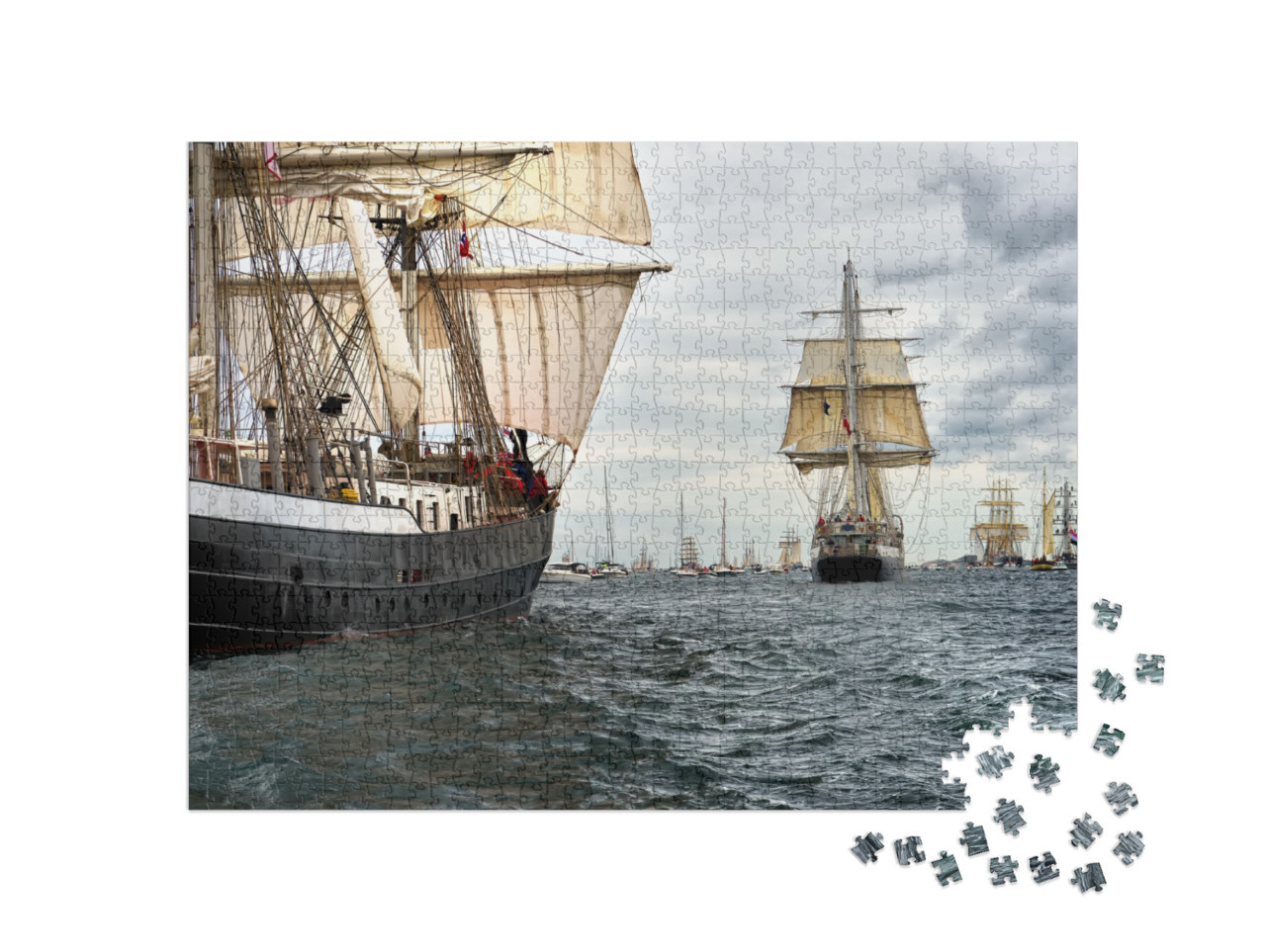 Regatta Sailing Ships. Tall Ships. Yachting & Sailing. Cr... Jigsaw Puzzle with 1000 pieces