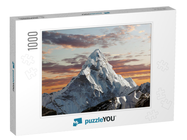 Evening View of Ama Dablam on the Way to Everest Base Cam... Jigsaw Puzzle with 1000 pieces