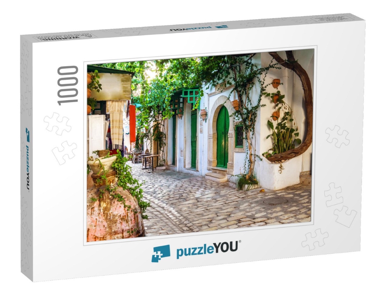 One of Beautiful Streets of Medina in Mahdia. Tunisia... Jigsaw Puzzle with 1000 pieces