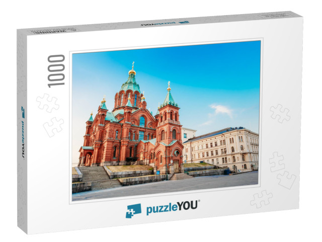 Uspenski Cathedral, Helsinki on Hill At Summer Sunny Day... Jigsaw Puzzle with 1000 pieces