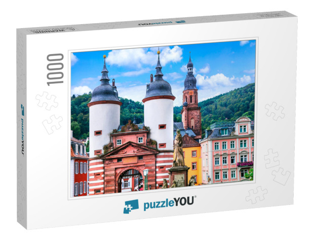 Landmarks & Beautiful Towns of Germany - Medieval Heidelb... Jigsaw Puzzle with 1000 pieces