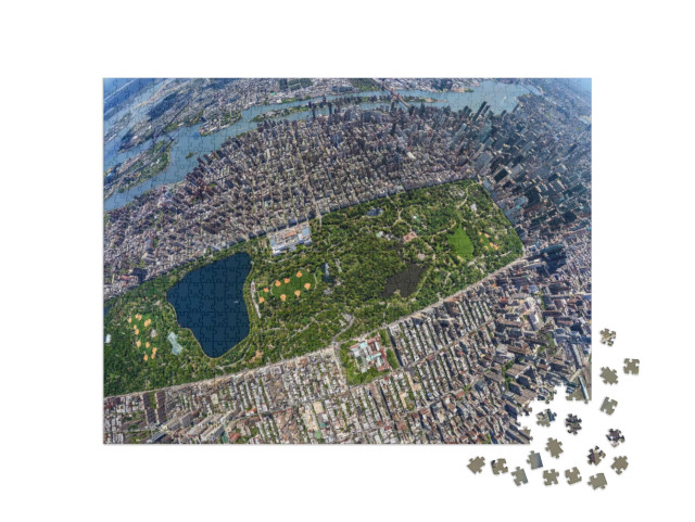 Central Park Manhattan New York Aerial View from Top Posi... Jigsaw Puzzle with 1000 pieces