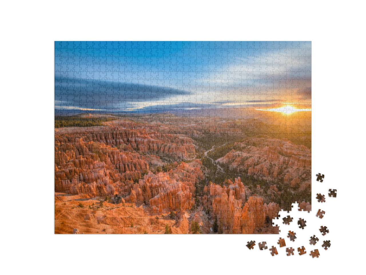 Bryce Canyon National Park, Utah, USA At Dawn... Jigsaw Puzzle with 1000 pieces