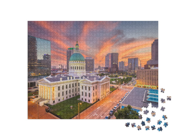 St. Louis, Missouri, USA Downtown Cityscape with the Old C... Jigsaw Puzzle with 1000 pieces