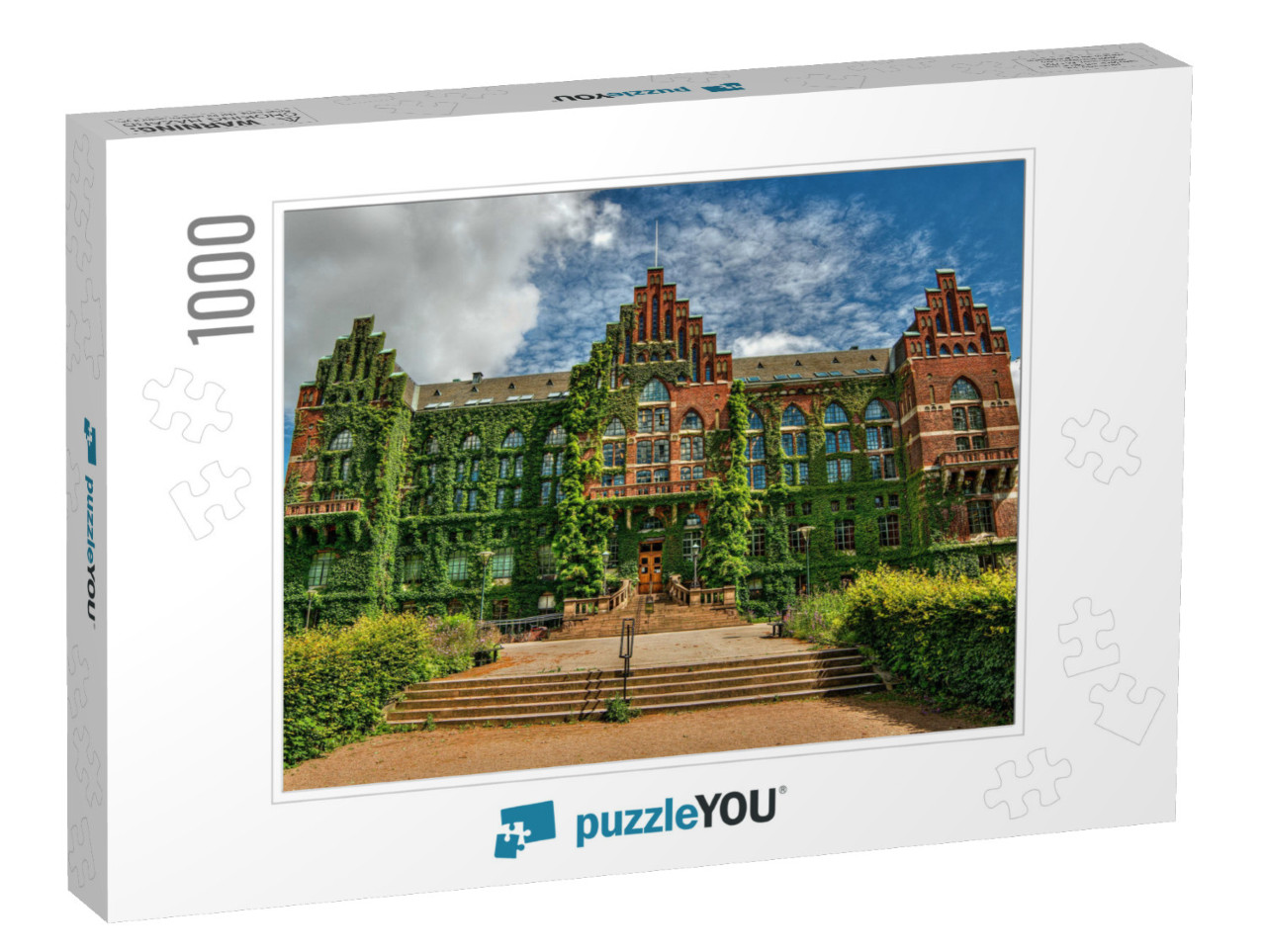 Facade of the University Library in Lund Sweden, Hdr-Tech... Jigsaw Puzzle with 1000 pieces