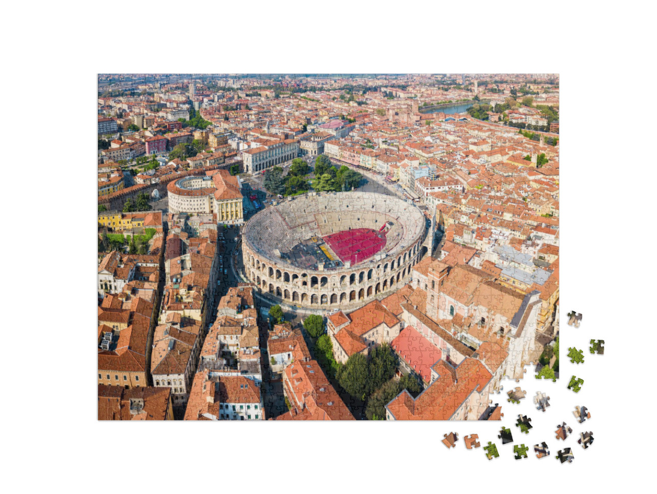 Verona Arena Aerial Panoramic View. Arena is a Roman Amph... Jigsaw Puzzle with 1000 pieces