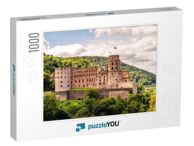 Heidelberg Castle with Cloudy Sky... Jigsaw Puzzle with 1000 pieces