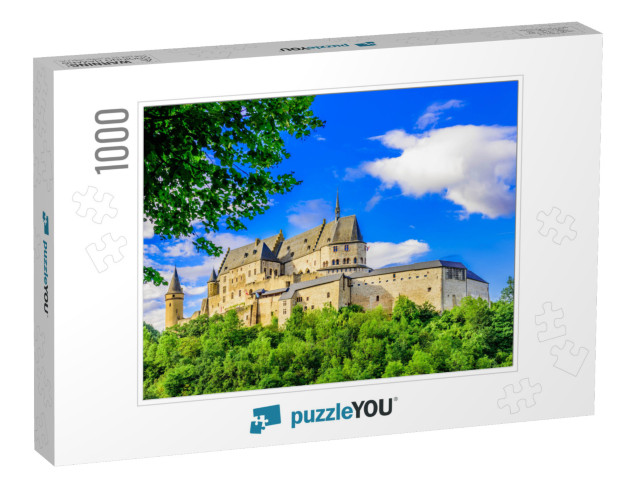 Vianden Castle & Vianden City, Luxembourg... Jigsaw Puzzle with 1000 pieces