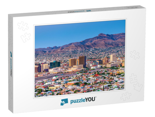 El Paso, Texas, USA Downtown City Skyline At Twilight... Jigsaw Puzzle