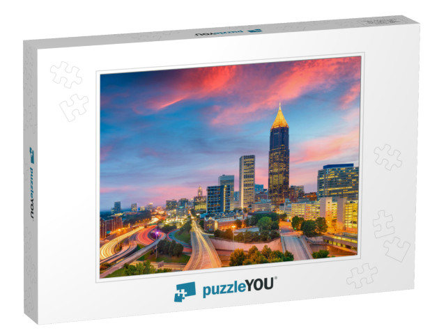 Atlanta, Georgia, USA Downtown & Midtown Skyline At Dusk... Jigsaw Puzzle