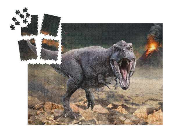 Tyrannosaurus Rex Scene 3D Illustration... | SMART SORTED® | Jigsaw Puzzle with 1000 pieces