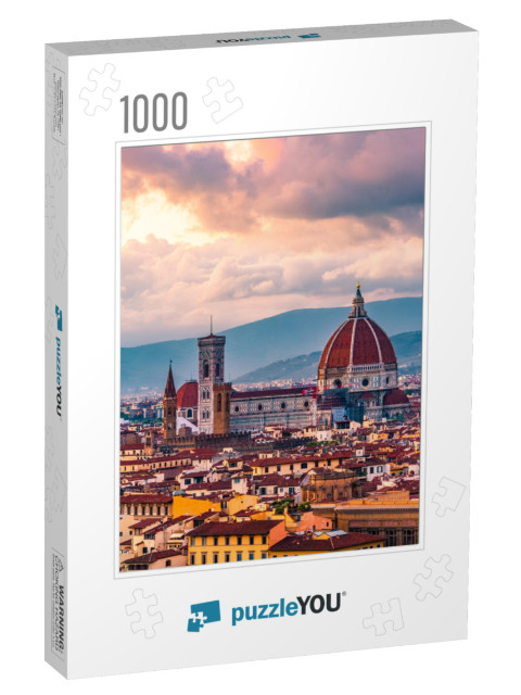 Sunset in Florence in Italy... Jigsaw Puzzle with 1000 pieces