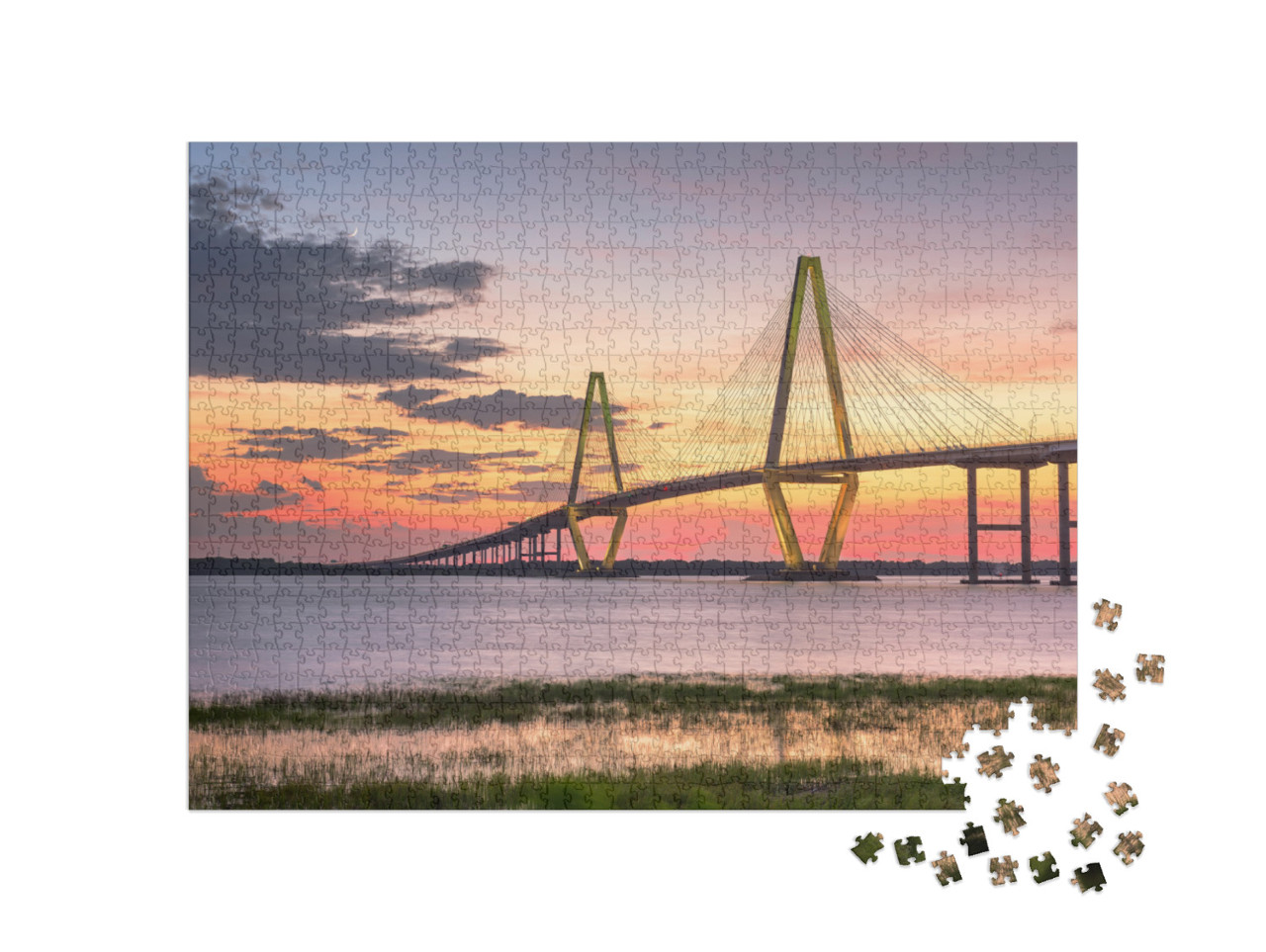 Charleston, South Carolina, USA At Arthur Ravenel Jr. Brid... Jigsaw Puzzle with 1000 pieces