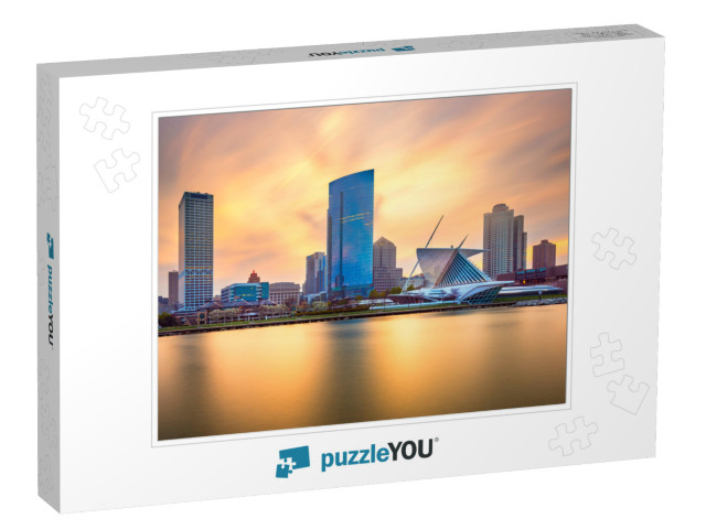 Milwaukee, Wisconsin, USA Downtown City Skyline on Lake Mi... Jigsaw Puzzle