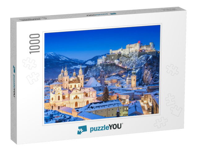 Beautiful View of the Historic City of Salzburg with Fest... Jigsaw Puzzle with 1000 pieces