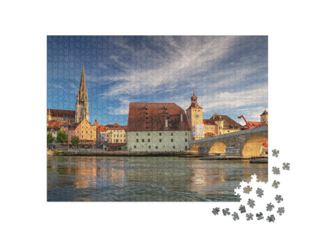 Regensburg, Germany. Panoramic Cityscape Image of Regensb... Jigsaw Puzzle with 1000 pieces