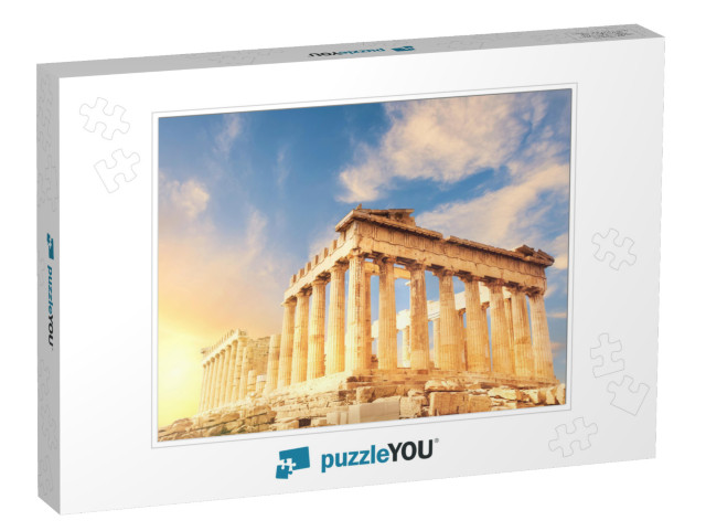 Acropolis in Athens, Greece. Parthenon Temple on a Sunset... Jigsaw Puzzle