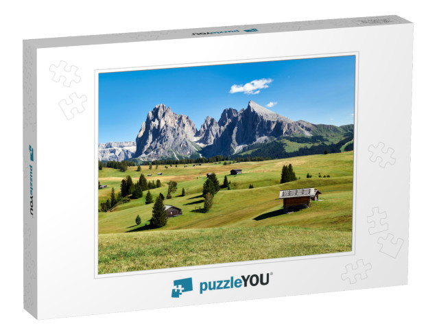 Seiser Alm Alpe Di Siusi. Valgardena Italy. Panorama View... Jigsaw Puzzle