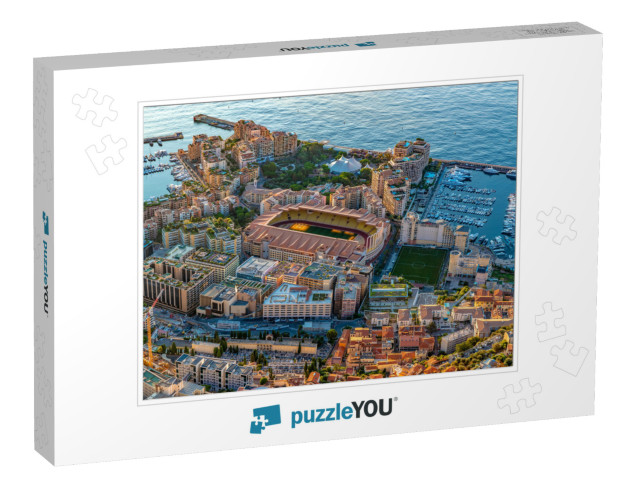 Aerial View of Stadium of Monaco At Sunrise, View from La... Jigsaw Puzzle