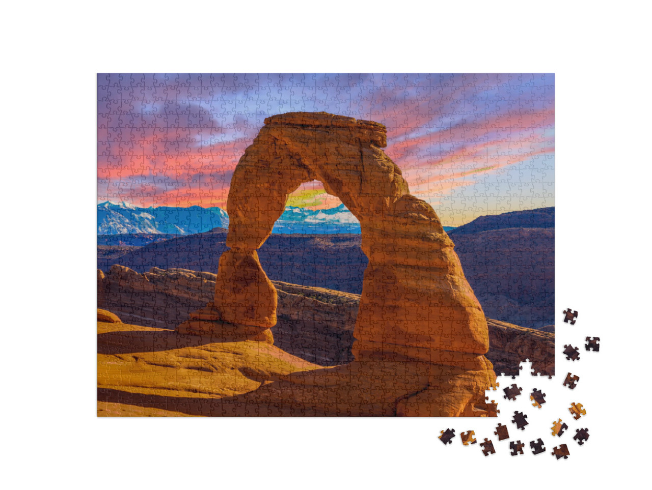 Beautiful Sunset Image Taken At Arches National Park in U... Jigsaw Puzzle with 1000 pieces