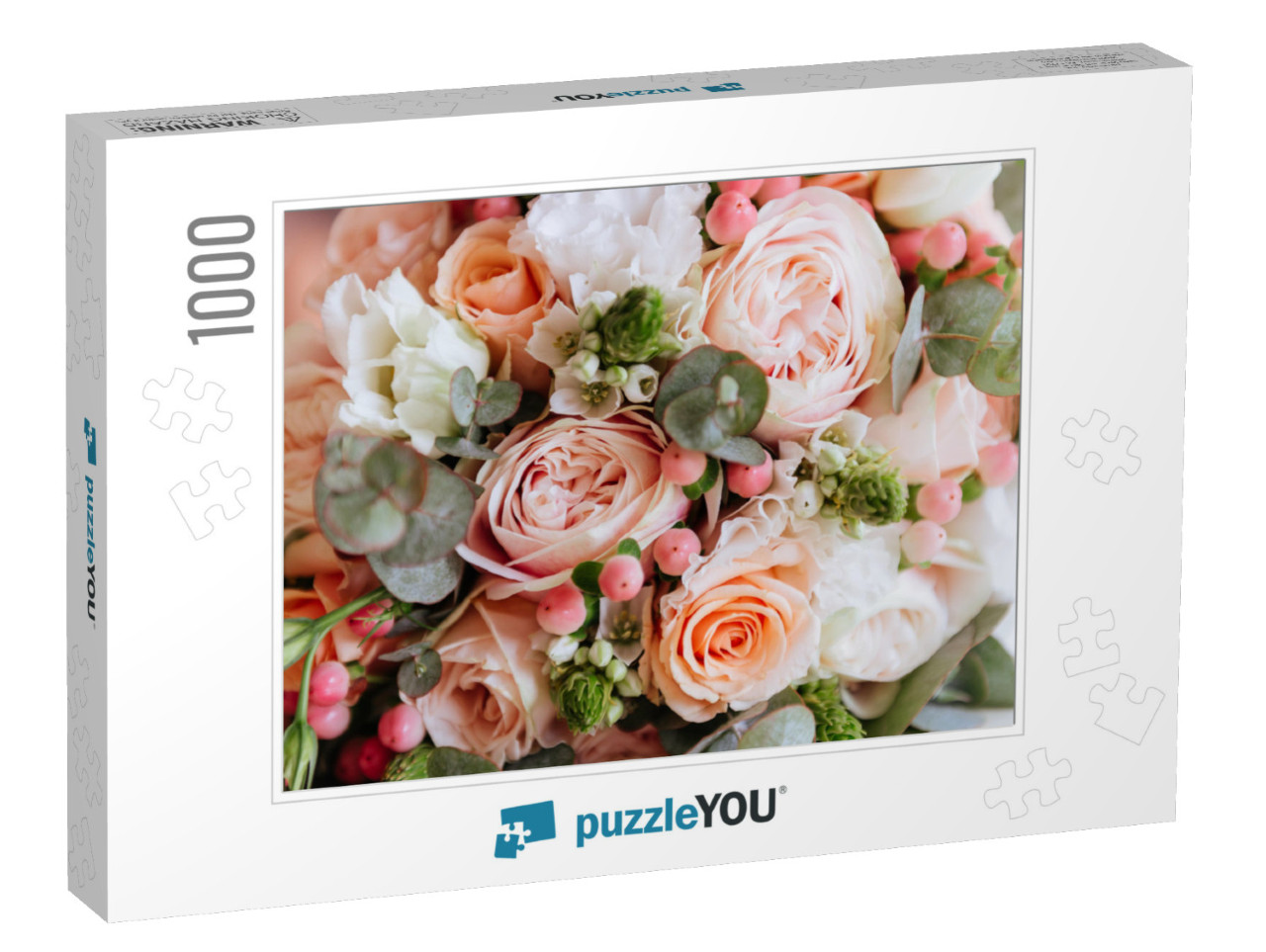 Wedding Flowers, Bridal Bouquet Closeup. Decoration Made... Jigsaw Puzzle with 1000 pieces