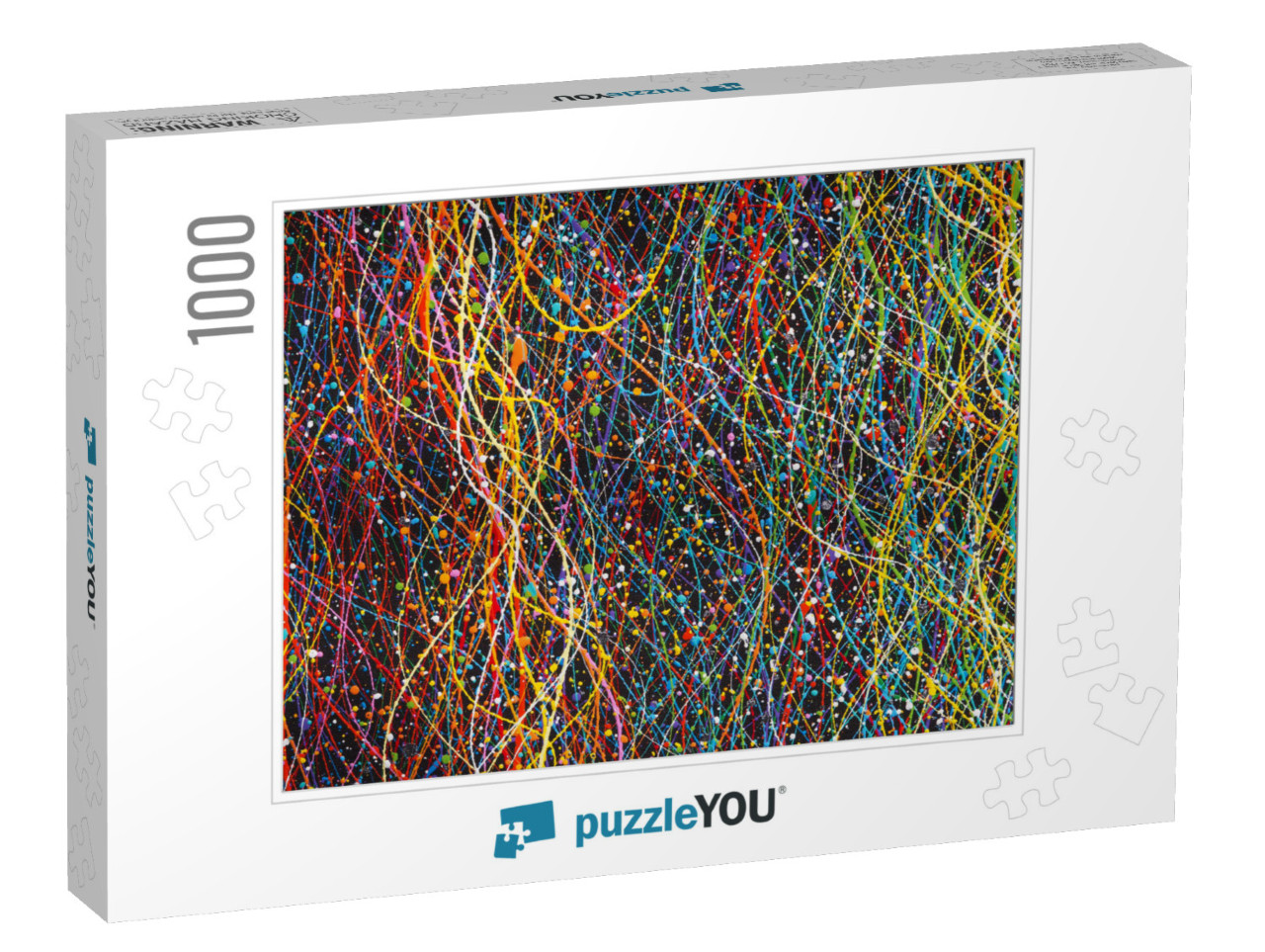 Abstract Lines Colorful Background with Texture. Party Ba... Jigsaw Puzzle with 1000 pieces