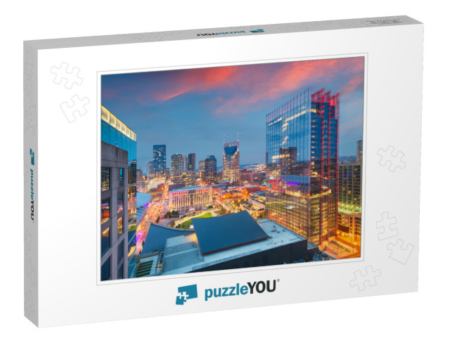 Nashville, Tennessee, USA Downtown Cityscape Rooftop View... Jigsaw Puzzle