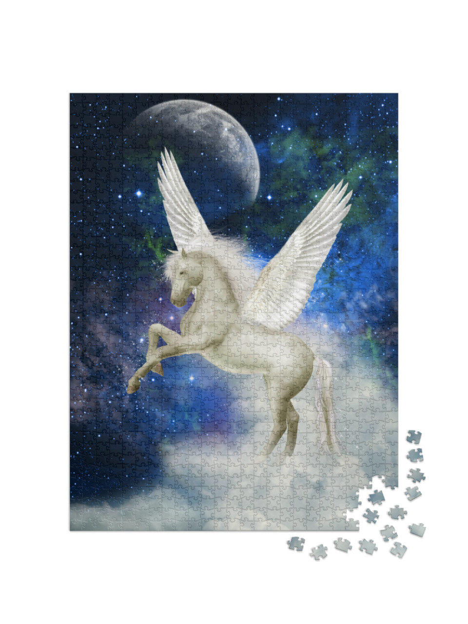 Pegasus in the Sky with Big Clouds... Jigsaw Puzzle with 1000 pieces