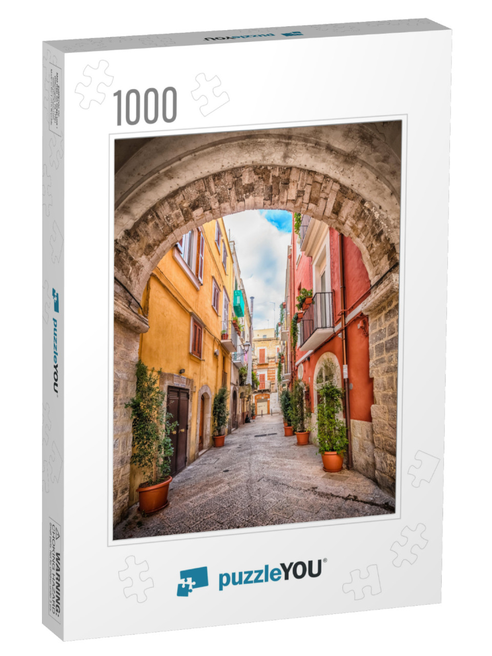 Alleyway in Old White Town Bari, Puglia, South Italy... Jigsaw Puzzle with 1000 pieces