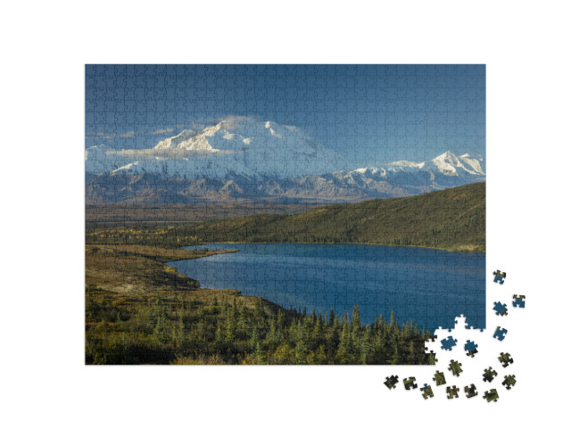 August 30, 2016 - Mount Denali At Wonder Lake, Previously... Jigsaw Puzzle with 1000 pieces