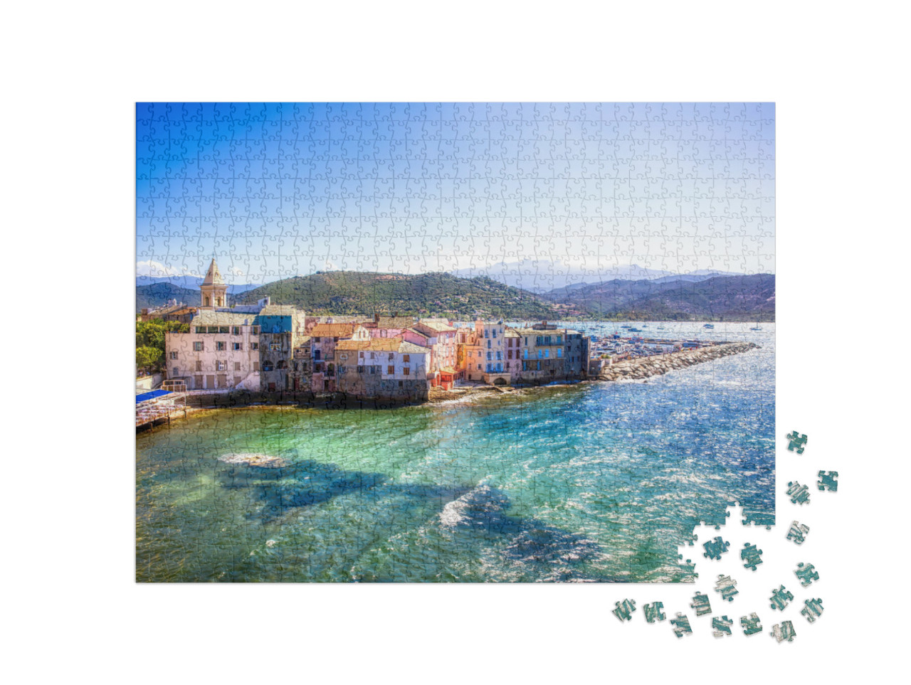 The Old Part of Saint-Florent on Corsica... Jigsaw Puzzle with 1000 pieces