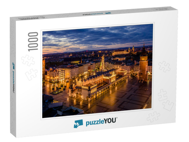 Main Square in Cracow, Poland... Jigsaw Puzzle with 1000 pieces