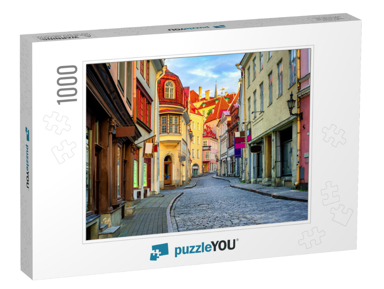 Narrow Street in the Old Town of Tallinn, Estonia... Jigsaw Puzzle with 1000 pieces