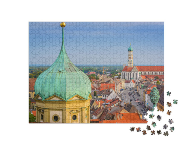 Augsburg, Germany Skyline with Cathedrals... Jigsaw Puzzle with 1000 pieces