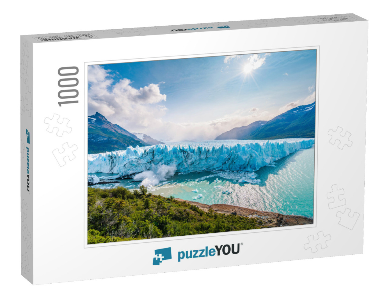 Ice Collapsing Into the Water At Perito Moreno Glacier in... Jigsaw Puzzle with 1000 pieces