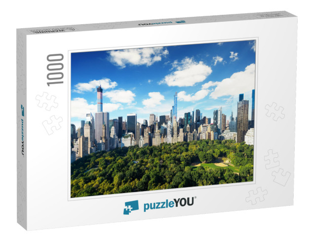 New York City - Central Park View to Manhattan with Park... Jigsaw Puzzle with 1000 pieces