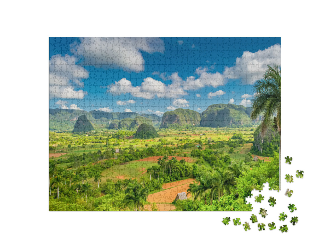 Panorama of Vinales Mountains, Cuba... Jigsaw Puzzle with 1000 pieces