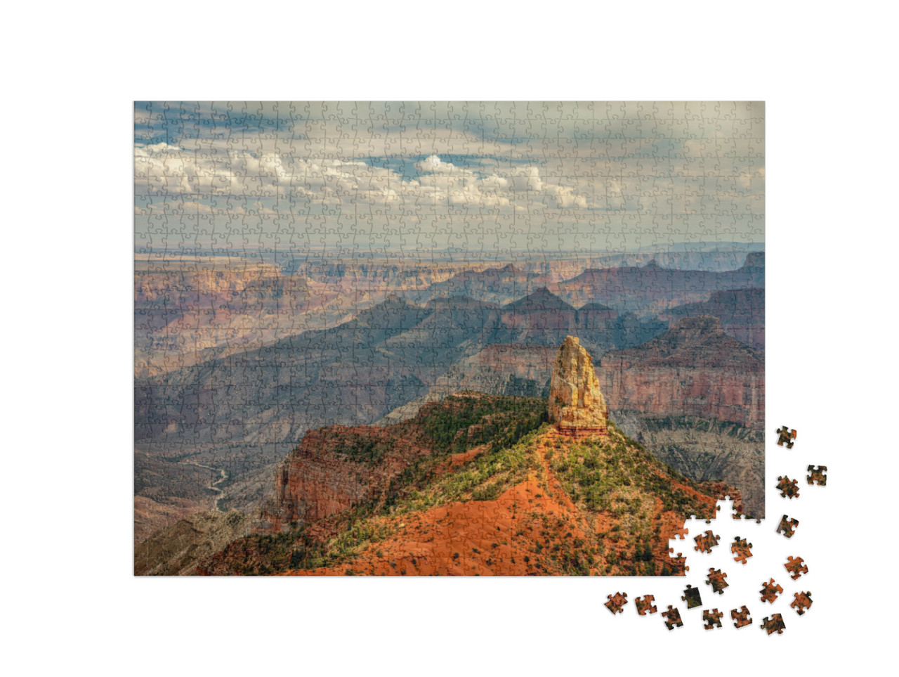 Late Afternoon Sun on Point Imperial, North Rim Grand Can... Jigsaw Puzzle with 1000 pieces