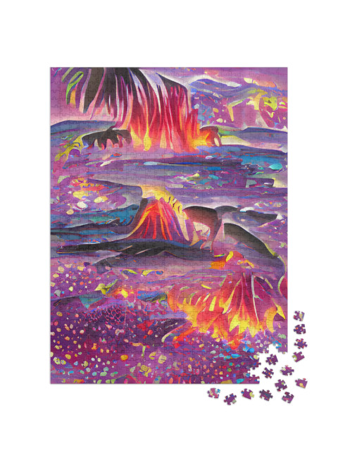 Hawaii Volcanoes National Park with Active Kilauea Volcan... Jigsaw Puzzle with 1000 pieces